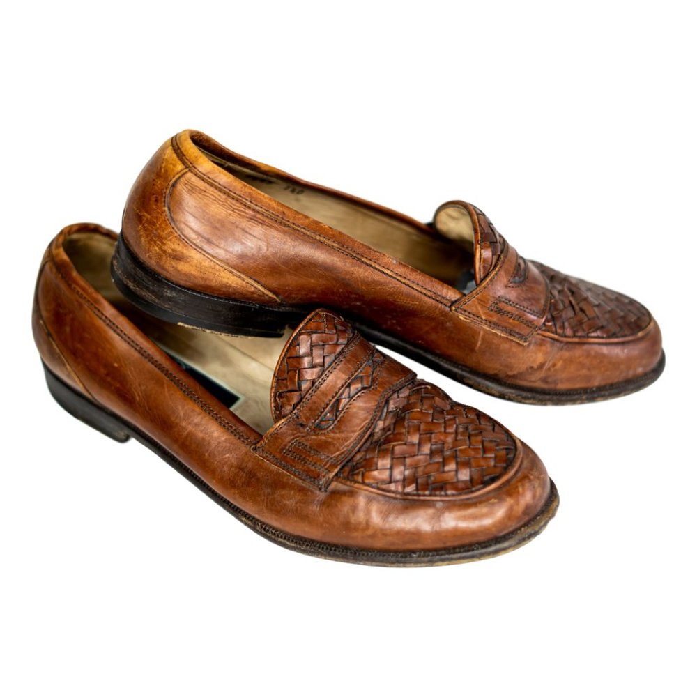 Vintage Bragano by Cole Haan Woven Leather Loafers